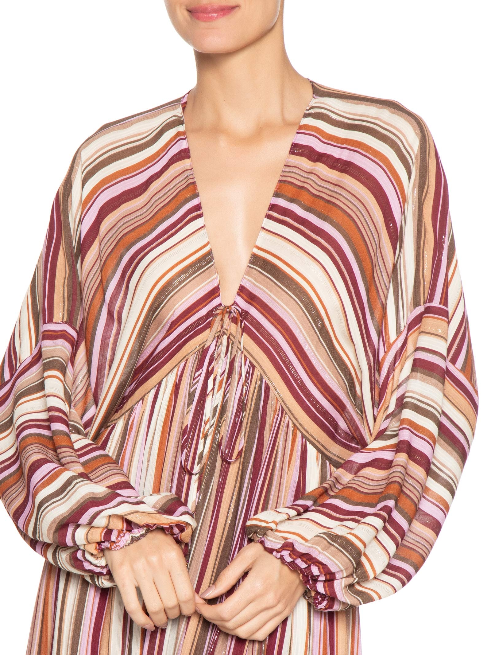 Vestido Longo Estampa Listra Aurora Rosa Dress To