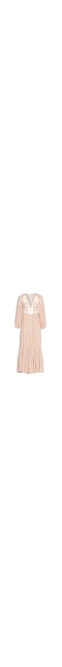 Vestido Longo Estampa Petunia - Bege