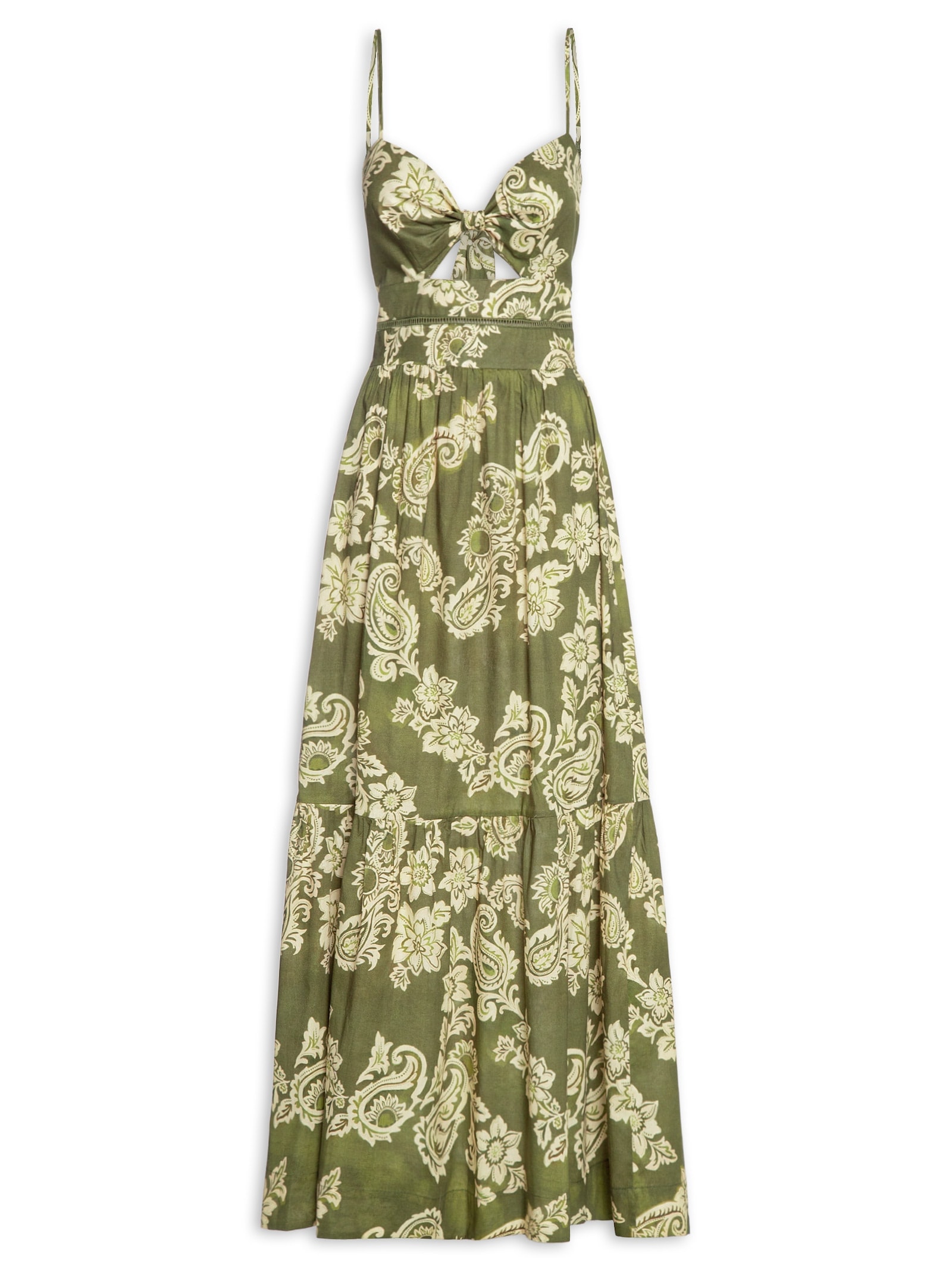 Vestido Longo Estampa Rota Do Sol Verde Dress To