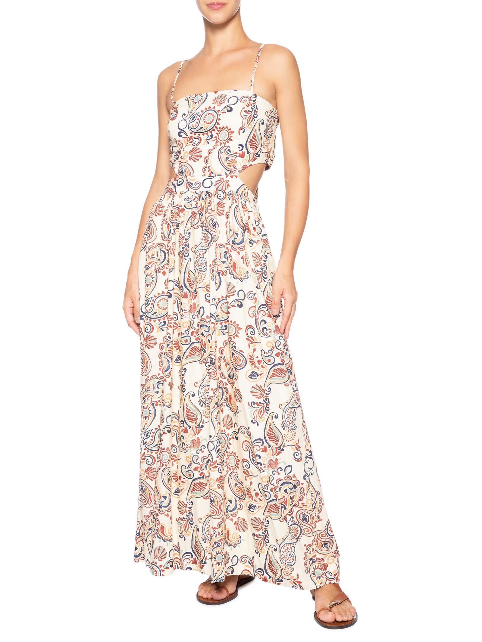 Vestido Longo Estampa Verano – Bege Dress To