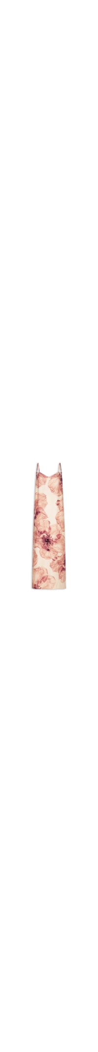 Vestido Longo Estampado Amplo - Rosa