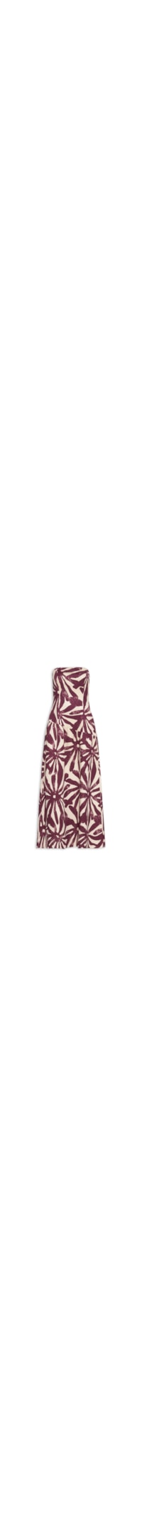 Vestido Longo Estampado Tomara Que Caia - Vermelho