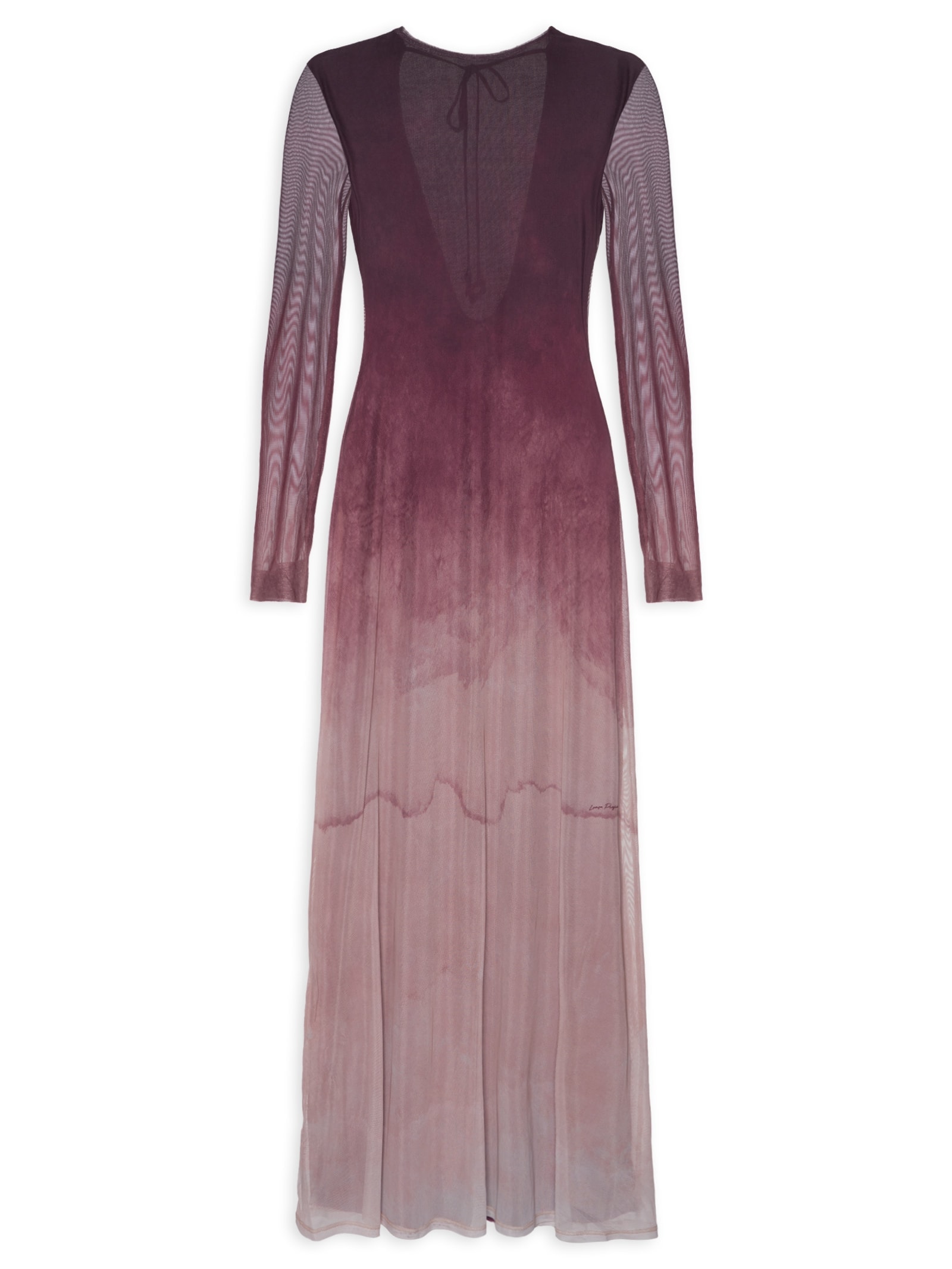 Vestido Longo Evasê Estampado Roxo Lança Perfume