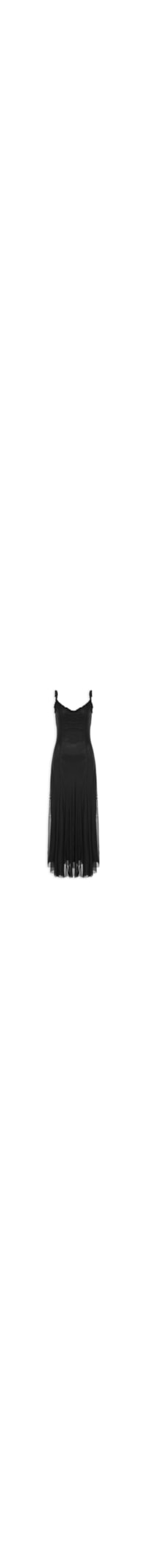 Vestido Longo Feminino Em Tule - Preto
