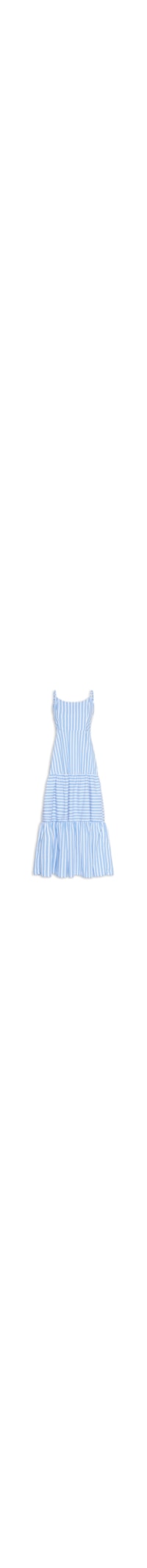 Vestido Longo Feminino Listrado - Azul