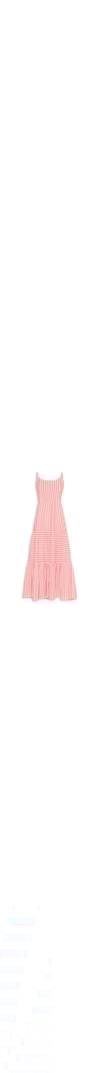 Vestido Longo Feminino Listrado - Vermelho