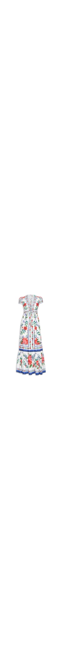 Vestido Longo Flor Da Realeza - Azul