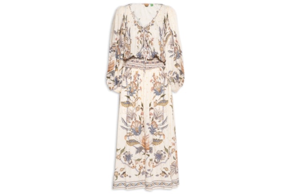 Vestido Longo Flor Do Deserto - Off White