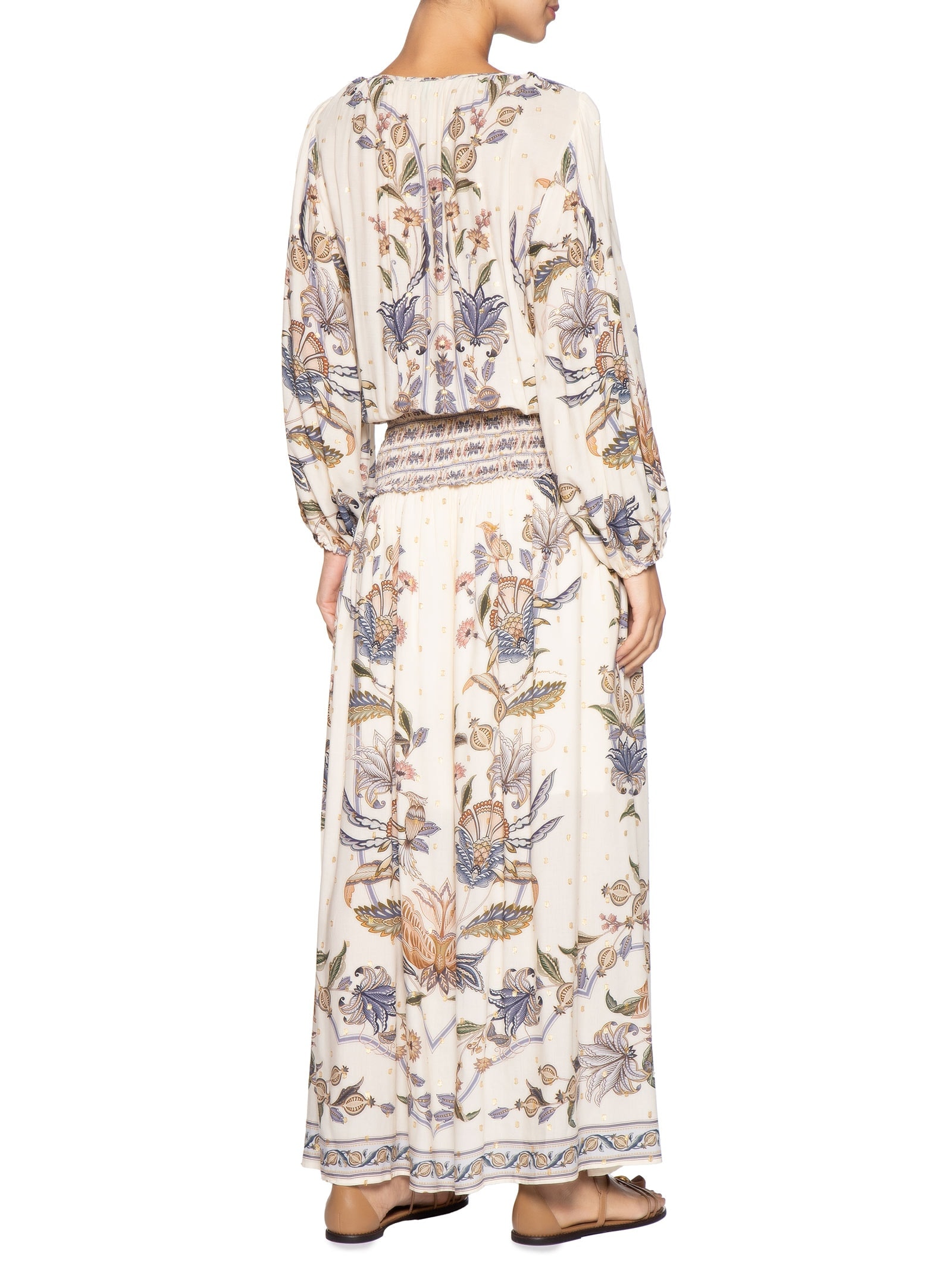 Vestido Longo Flor Do Deserto Off White Farm