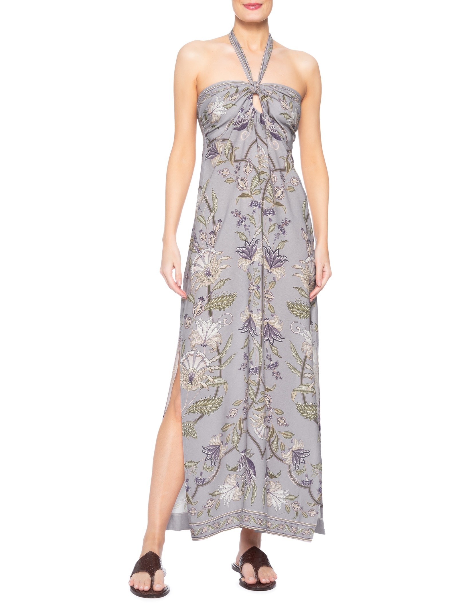 Vestido Longo Flor do Deserto Roxo Farm