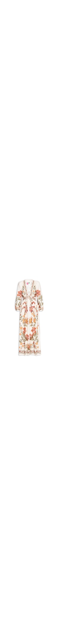 Vestido Longo Floral Juliana - Off White