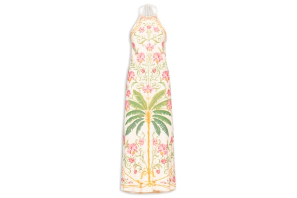 Vestido Longo Floral Nusa - Bege