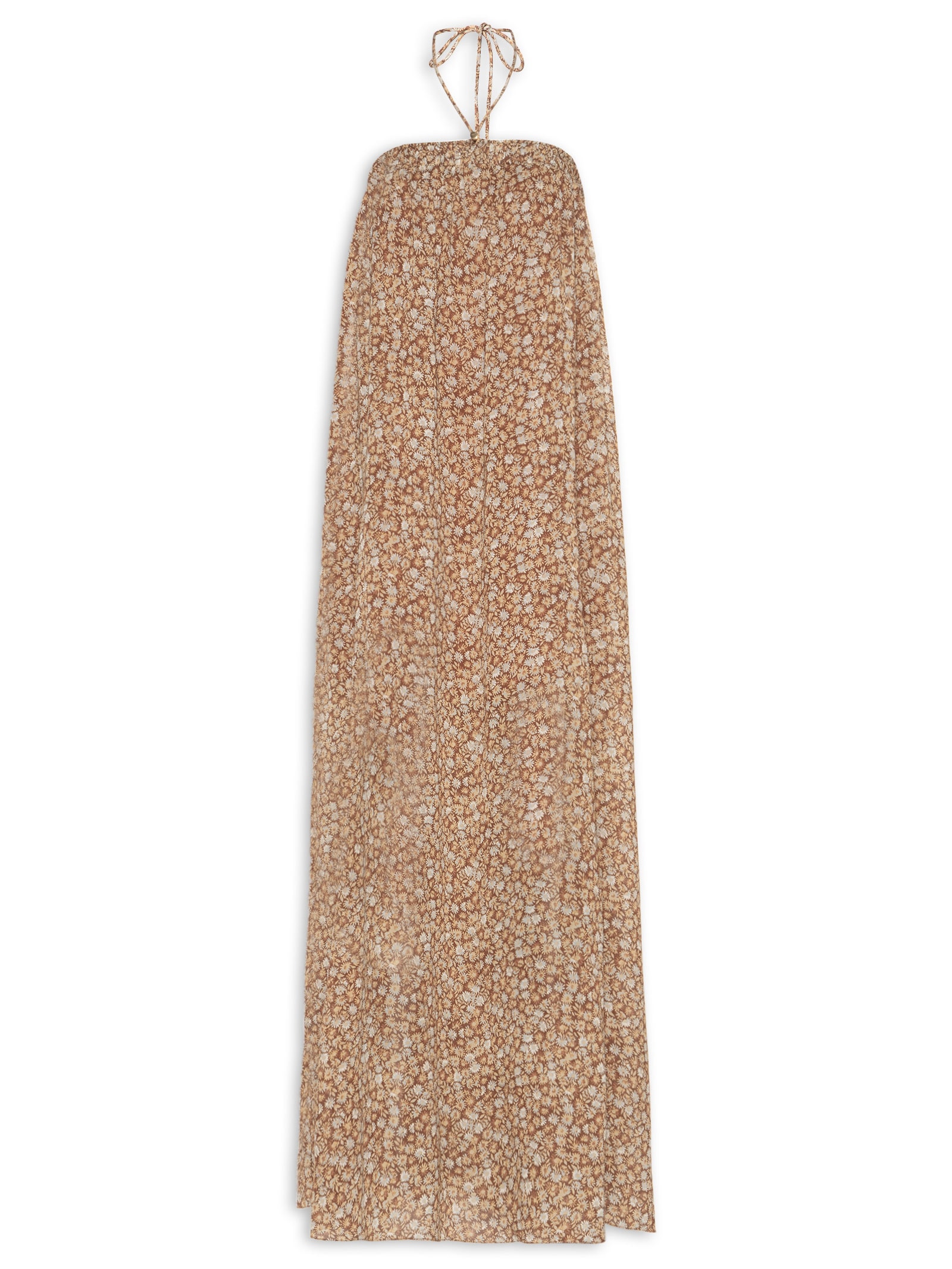 Vestido Longo Fluido Liberty Seeds – Marrom Animale