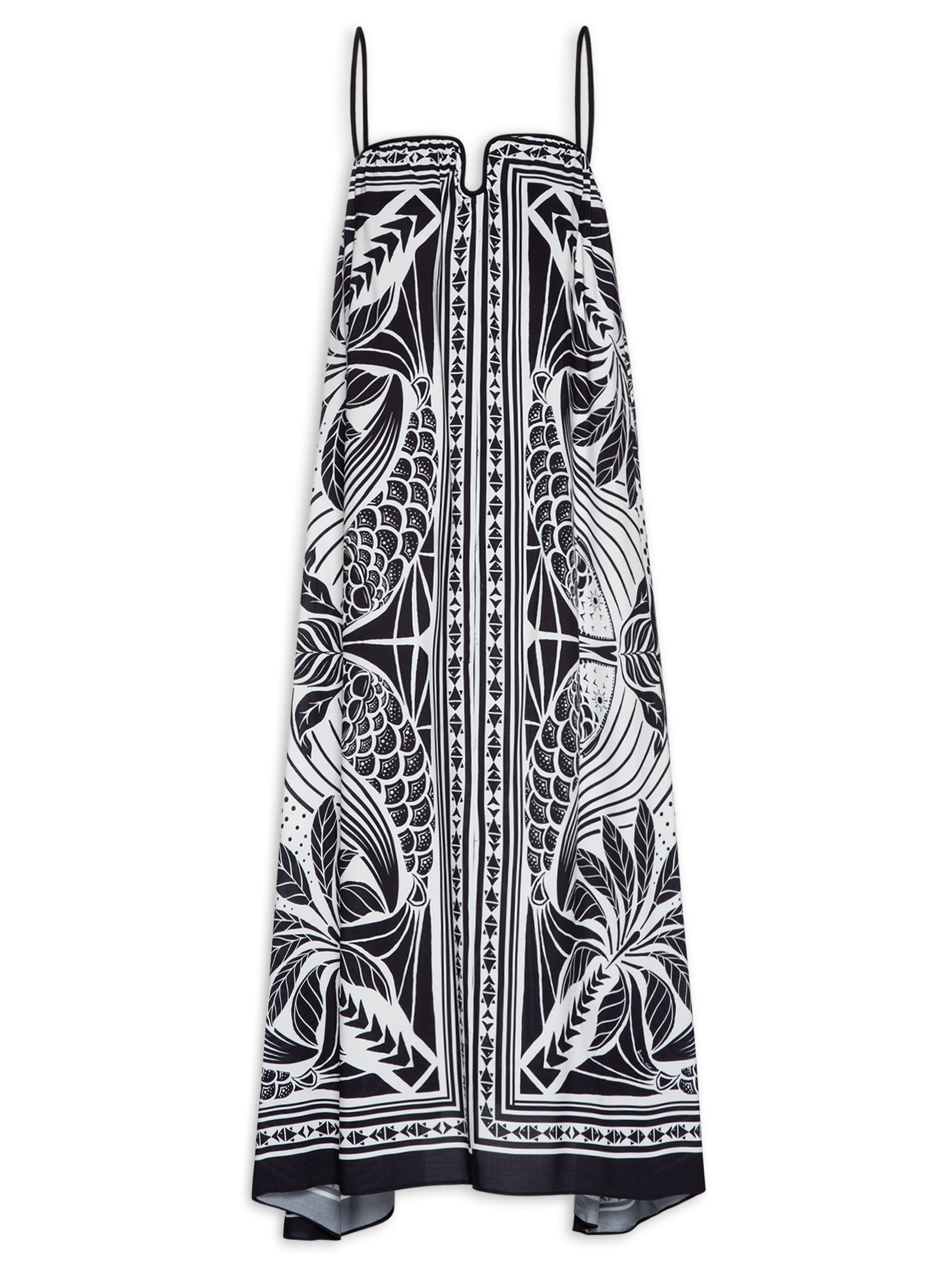 Vestido Longo Foz Preto Farm