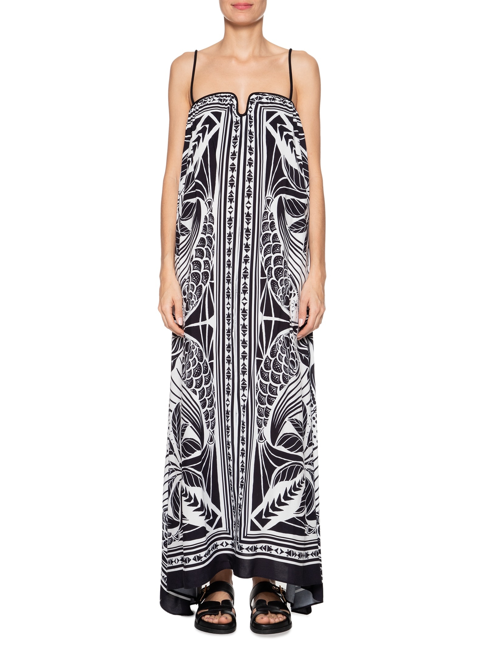 Vestido Longo Foz Preto Farm