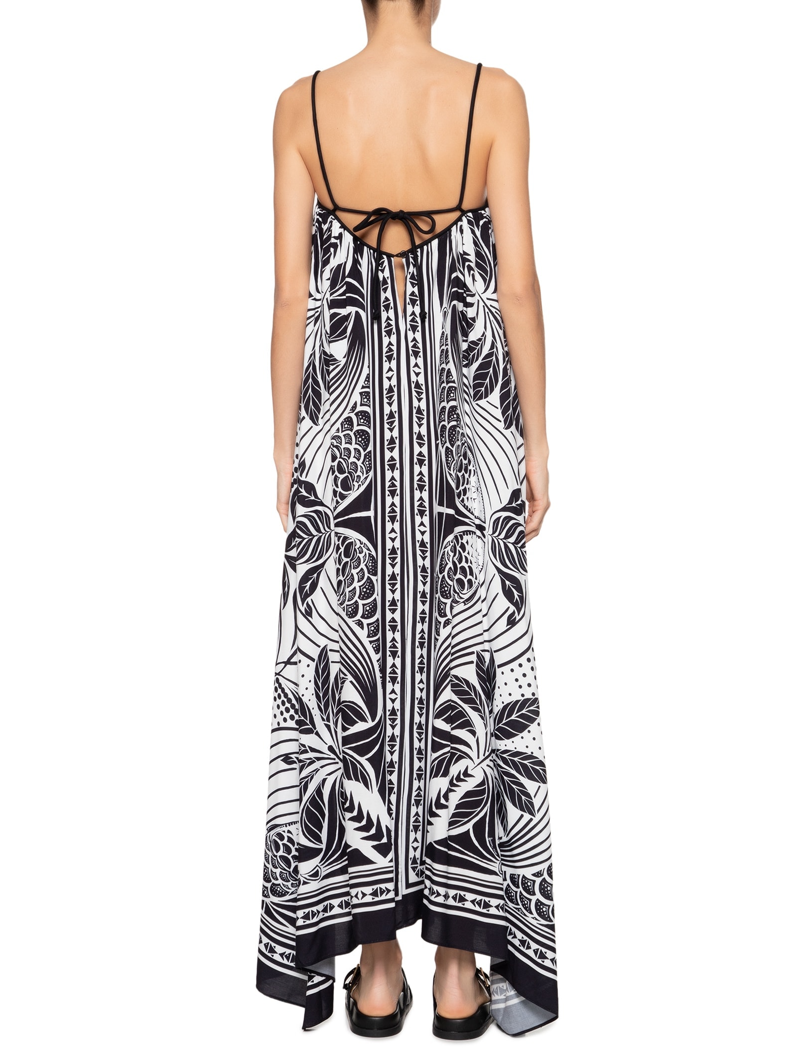 Vestido Longo Foz Preto Farm