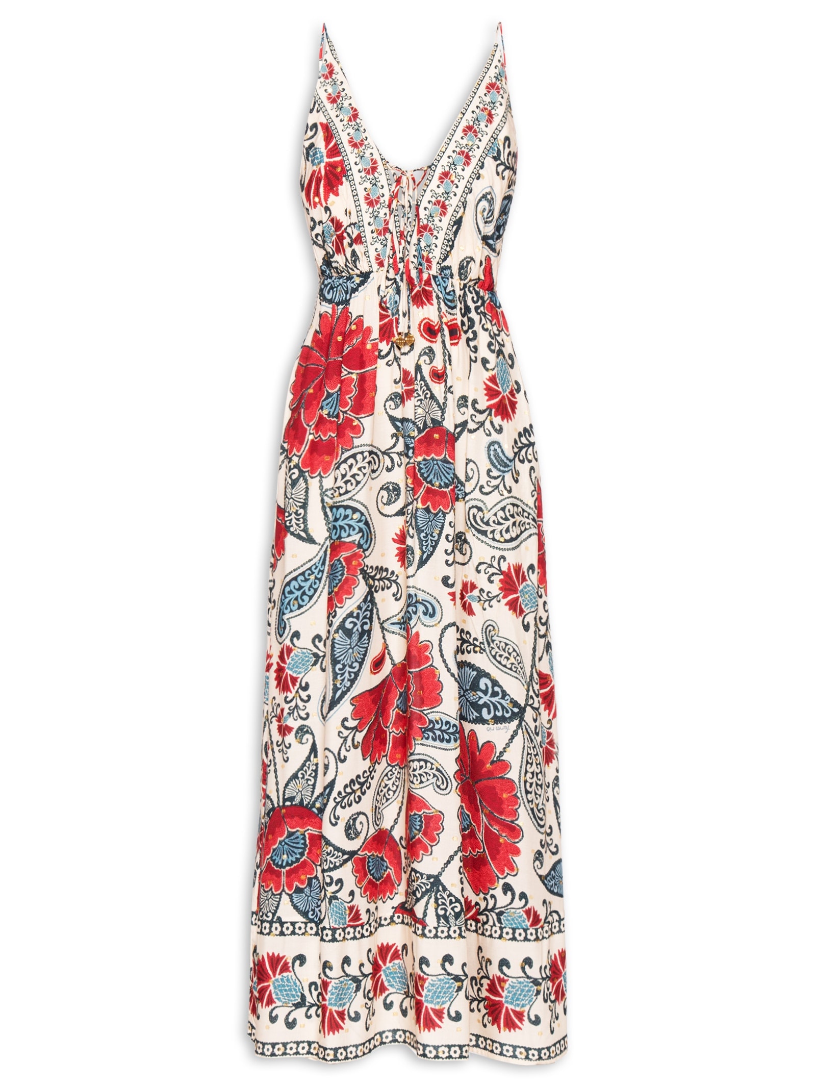 Vestido Longo Francisca Off White  Farm