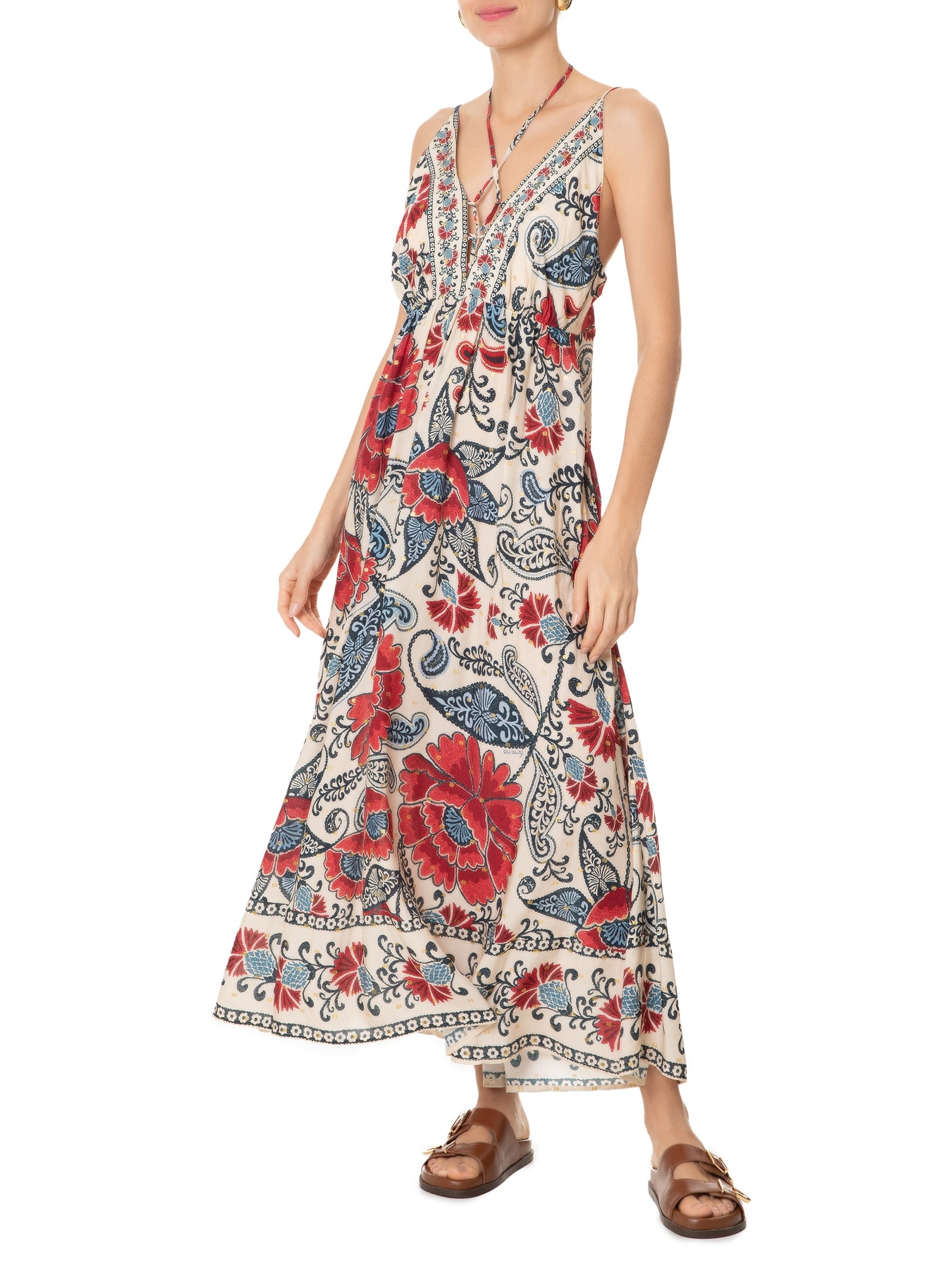 Vestido Longo Francisca Off White  Farm