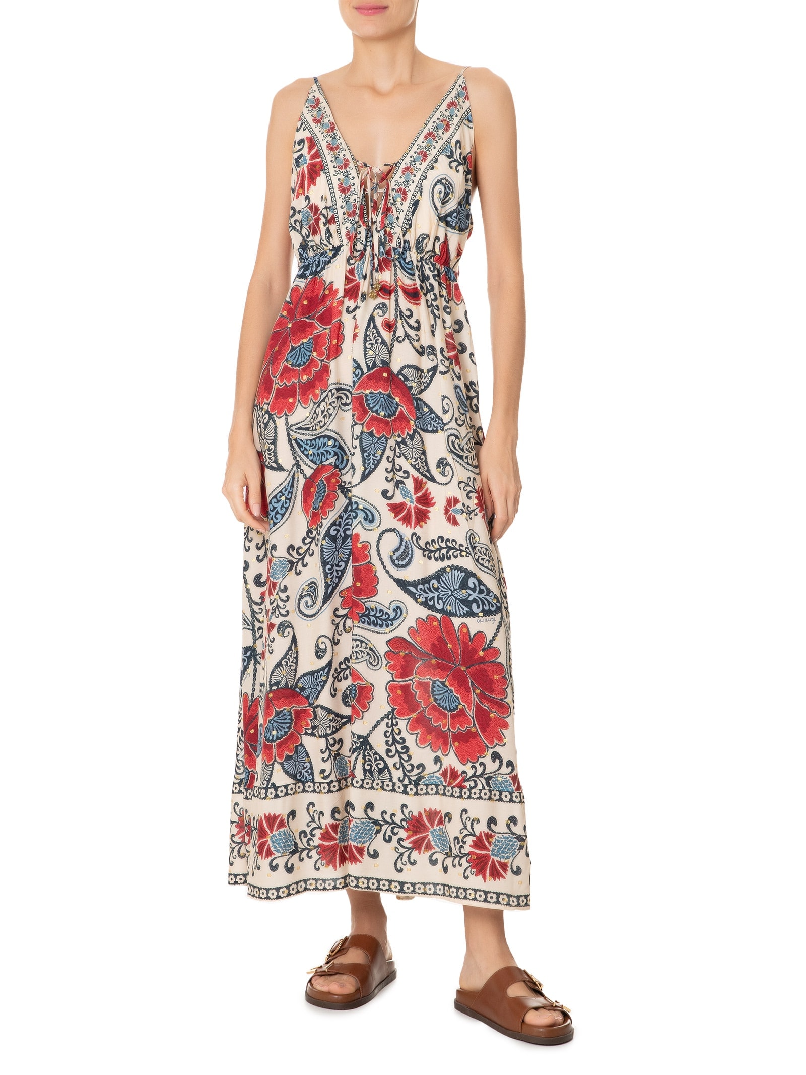 Vestido Longo Francisca Off White  Farm