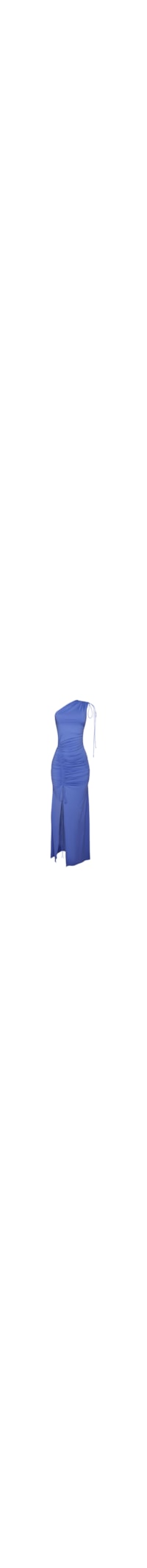 vestido longo franzido bio artemis lazuli