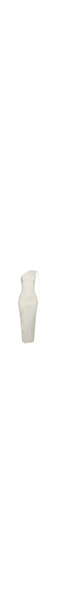 vestido longo franzido bio artemis off white