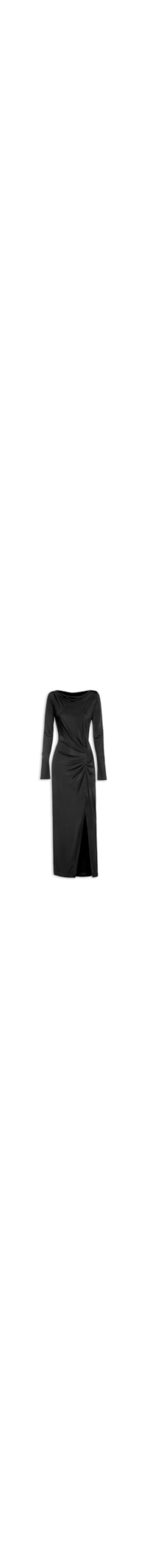 Vestido Longo Frente - Preto