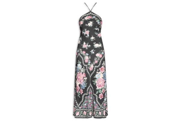 Vestido Longo Frente Única Romance – Preto
