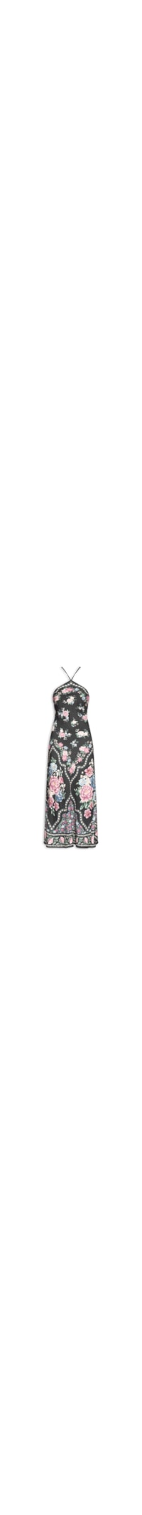 Vestido Longo Frente Única Romance – Preto