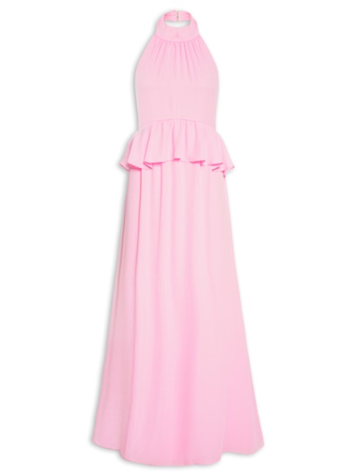 Vestido Longo Frente Única – Rosa