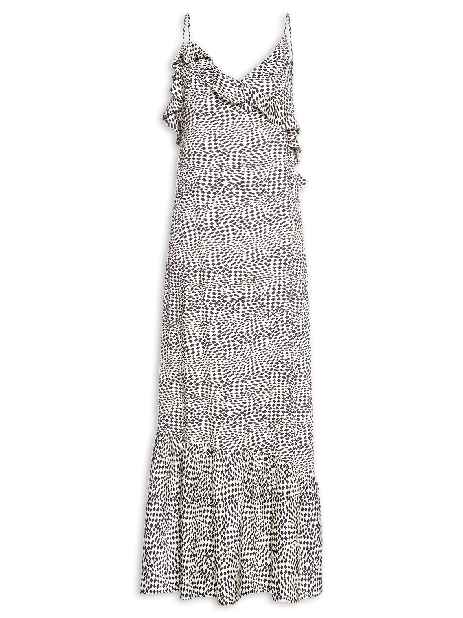 Vestido Longo Geostrobo Branco Animale Jeans