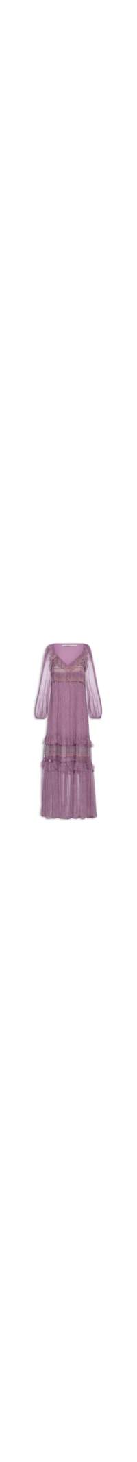 Vestido Longo Gggt Estampa Isla - Roxo
