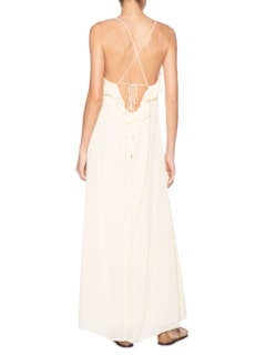 Vestido Longo GGT Decote Babado - Amarelo by DRESS TO