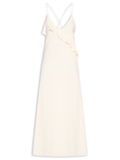 Vestido Longo GGT Decote Babado - Amarelo by DRESS TO