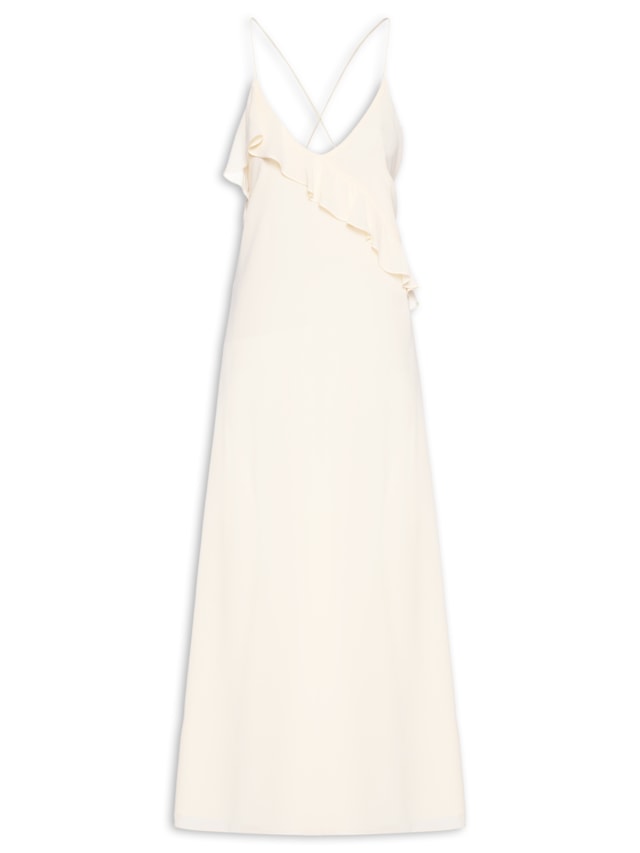 Vestido Longo GGT Decote Babado - Amarelo by DRESS TO