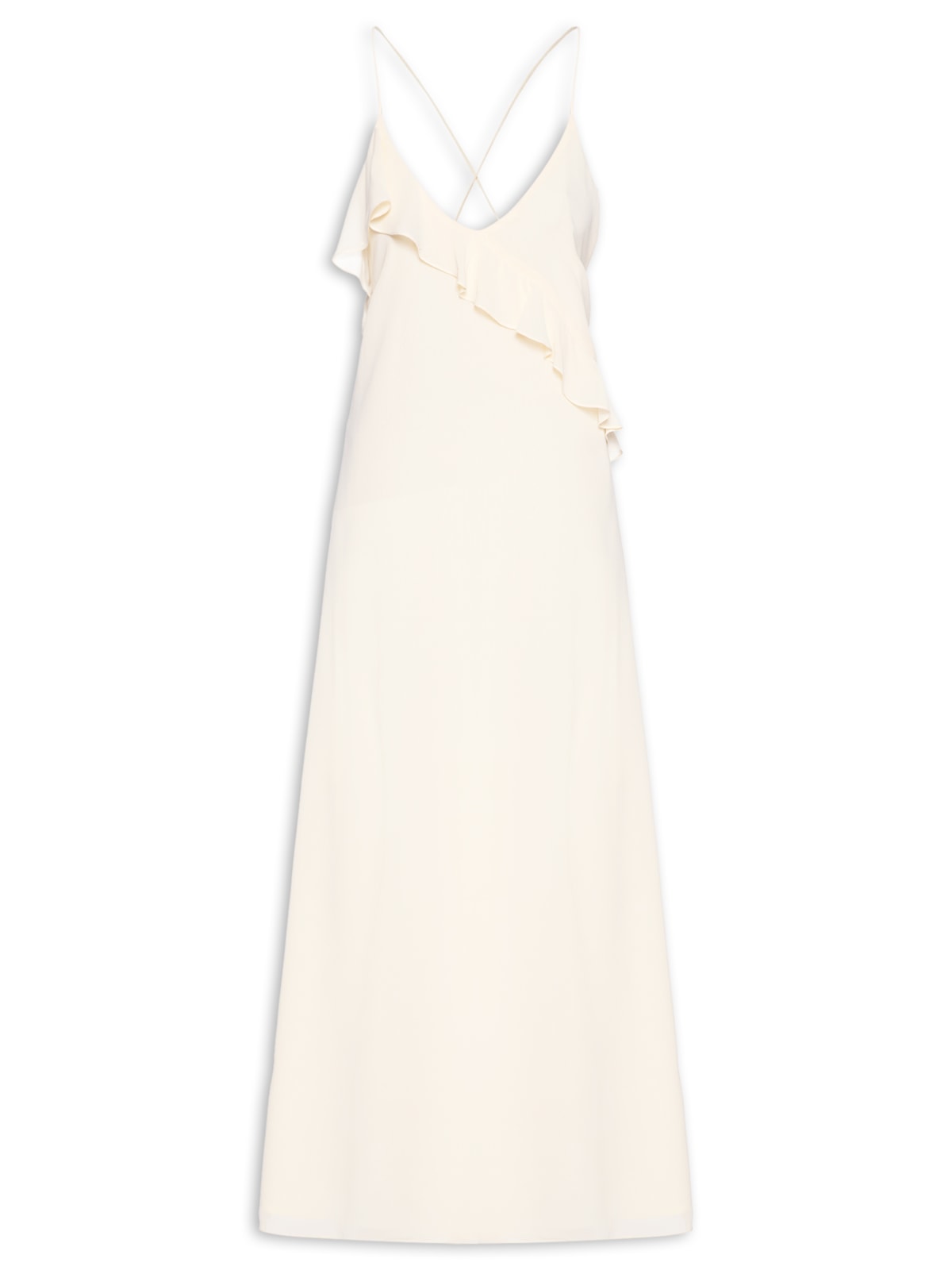 Vestido Longo GGT Decote Babado - Amarelo by DRESS TO
