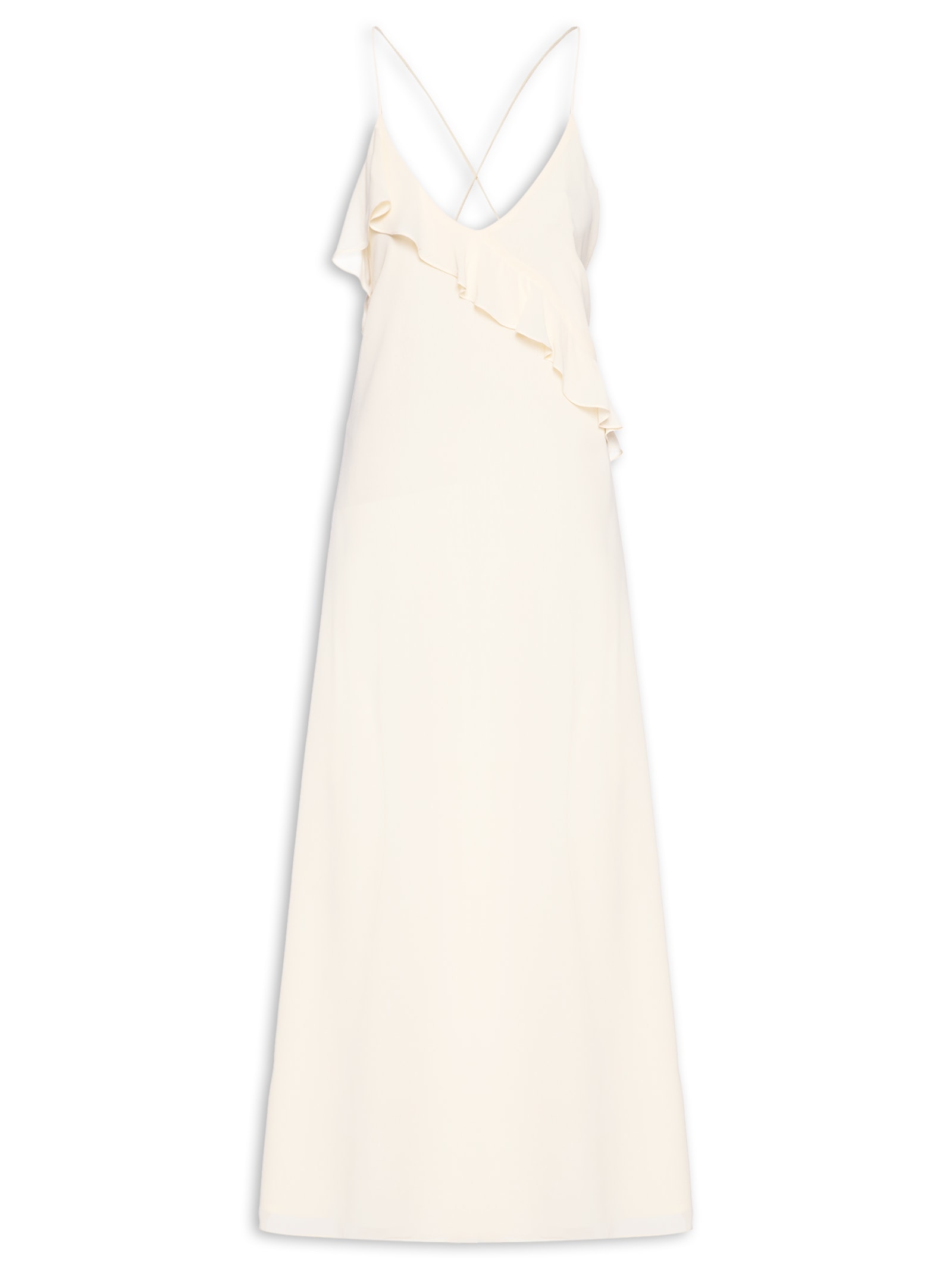 Vestido Longo GGT Decote Babado - Amarelo by DRESS TO