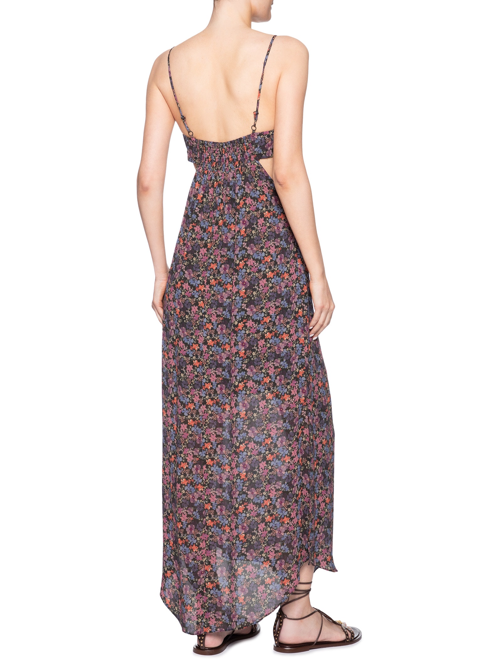 Vestido Longo GGT Estampa Liza Preto Maria Filó