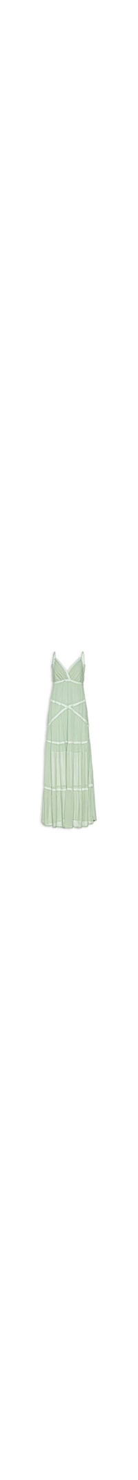 Vestido Longo GGT Tiras Crepe - Verde