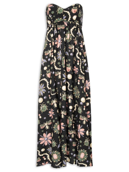 Vestido Longo Glow - Preto