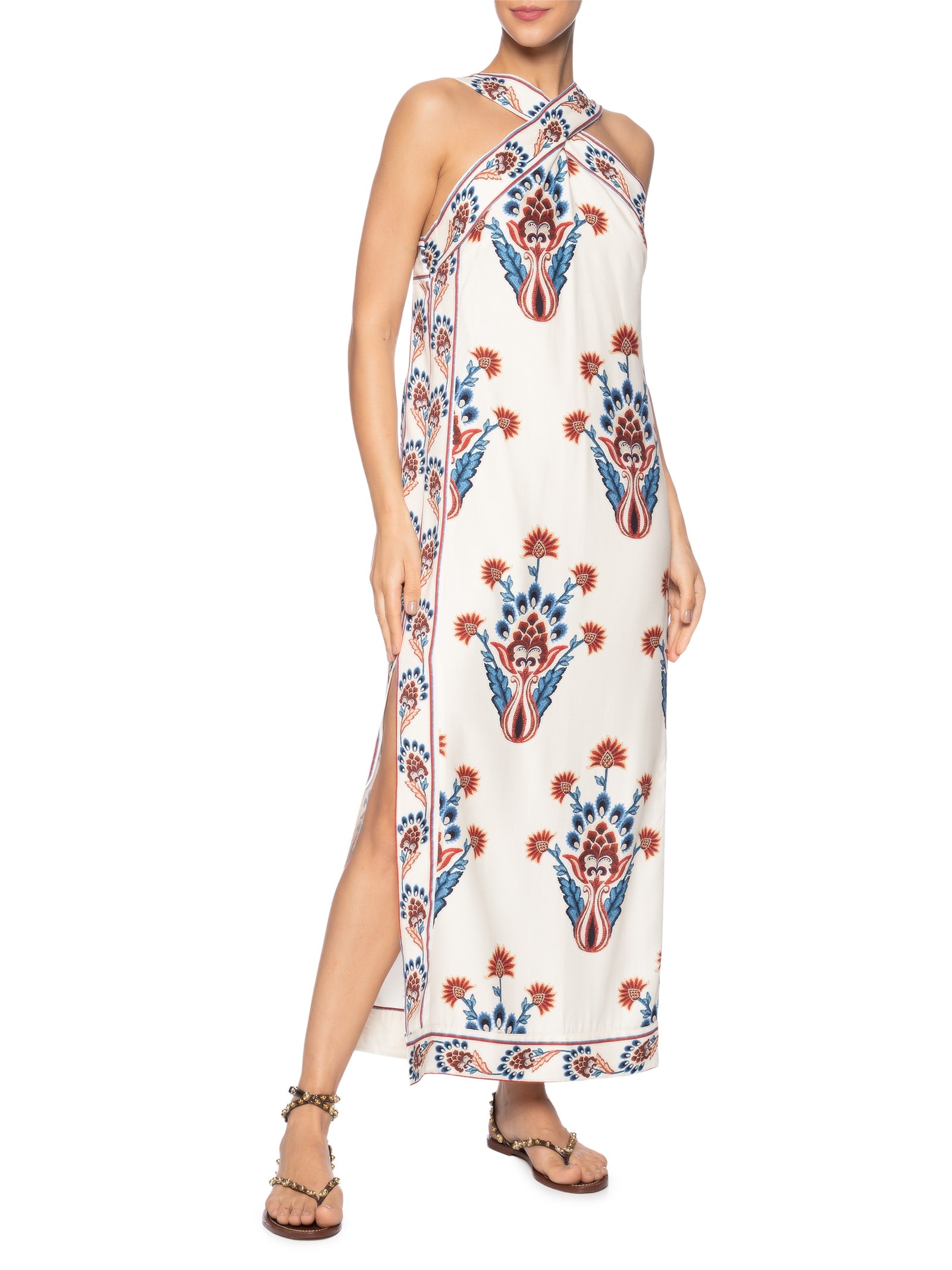 Vestido Longo Indra Off White Farm