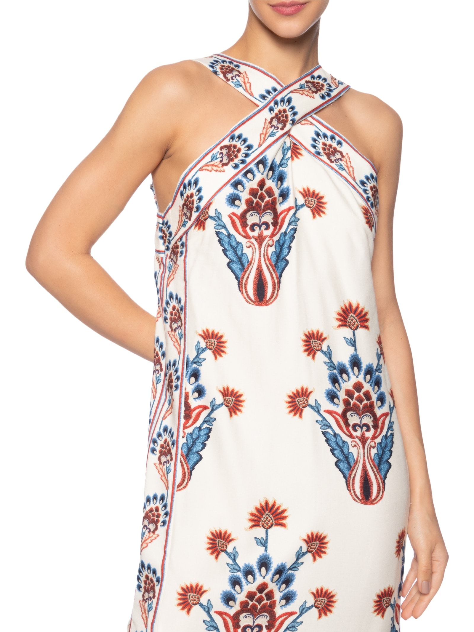 Vestido Longo Indra Off White Farm