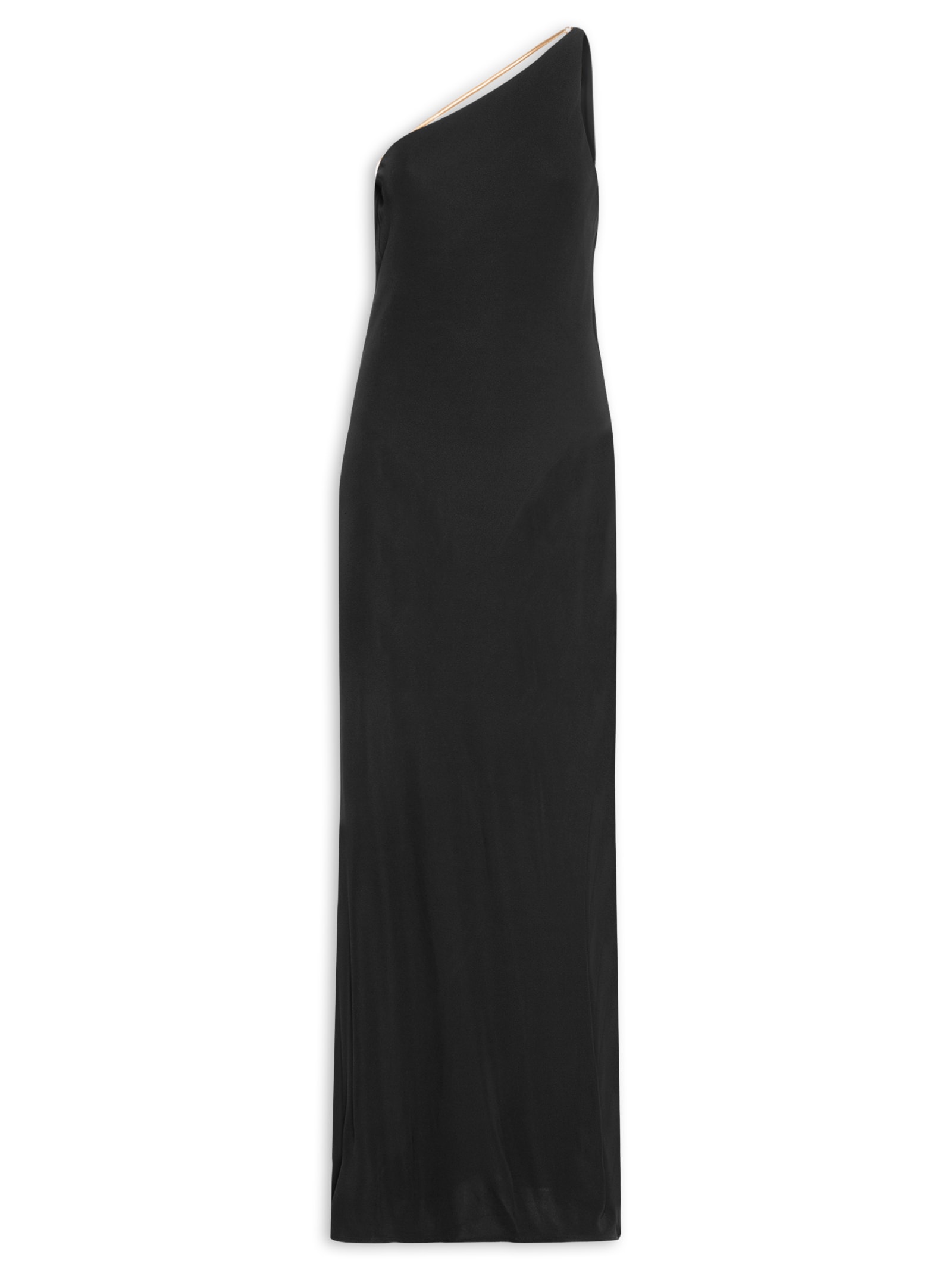 Vestido Longo Jersey Costas Degagê Metal Preto Animale
