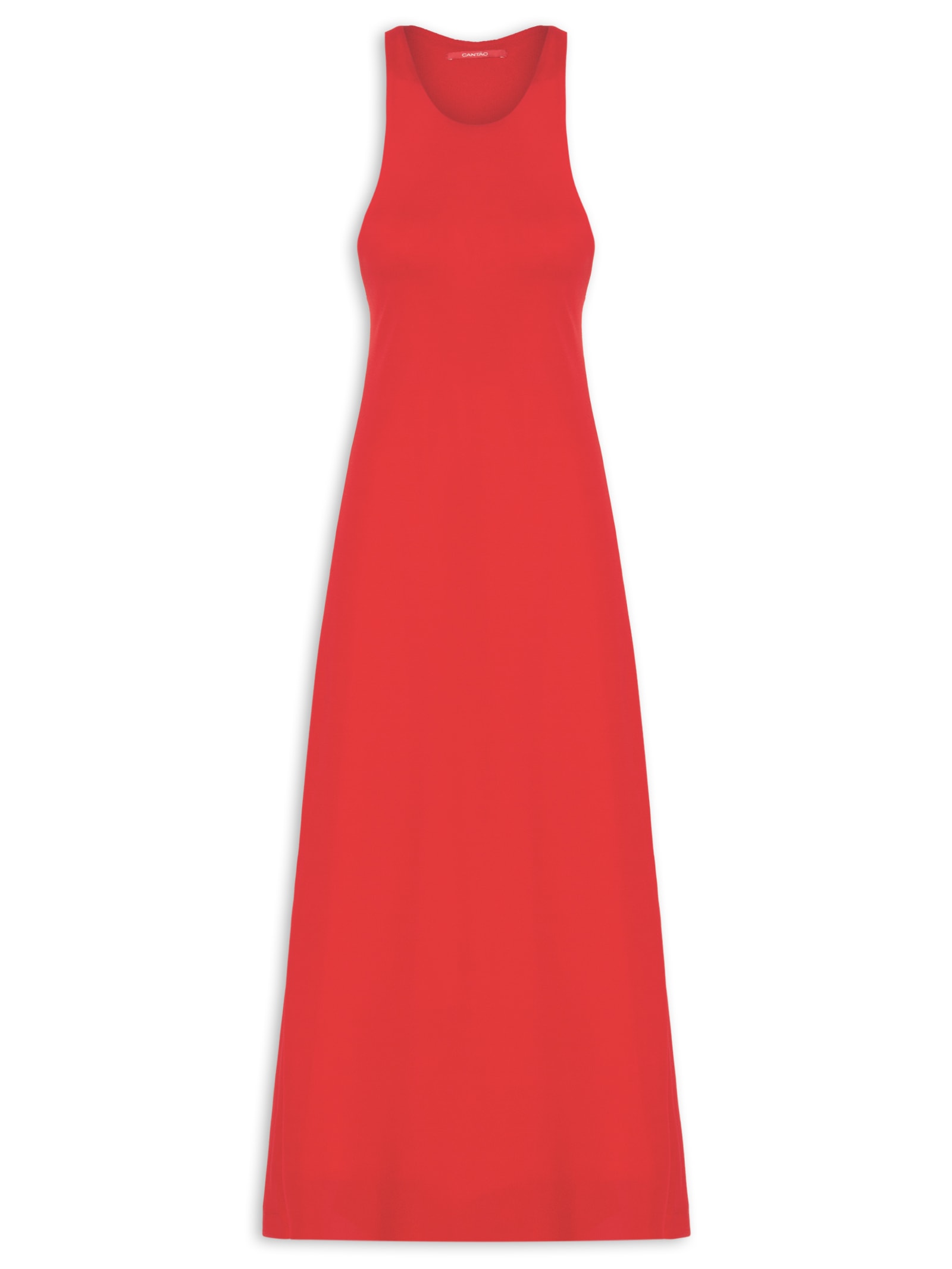 Vestido Longo Jersey Lab Vermelho Cantão