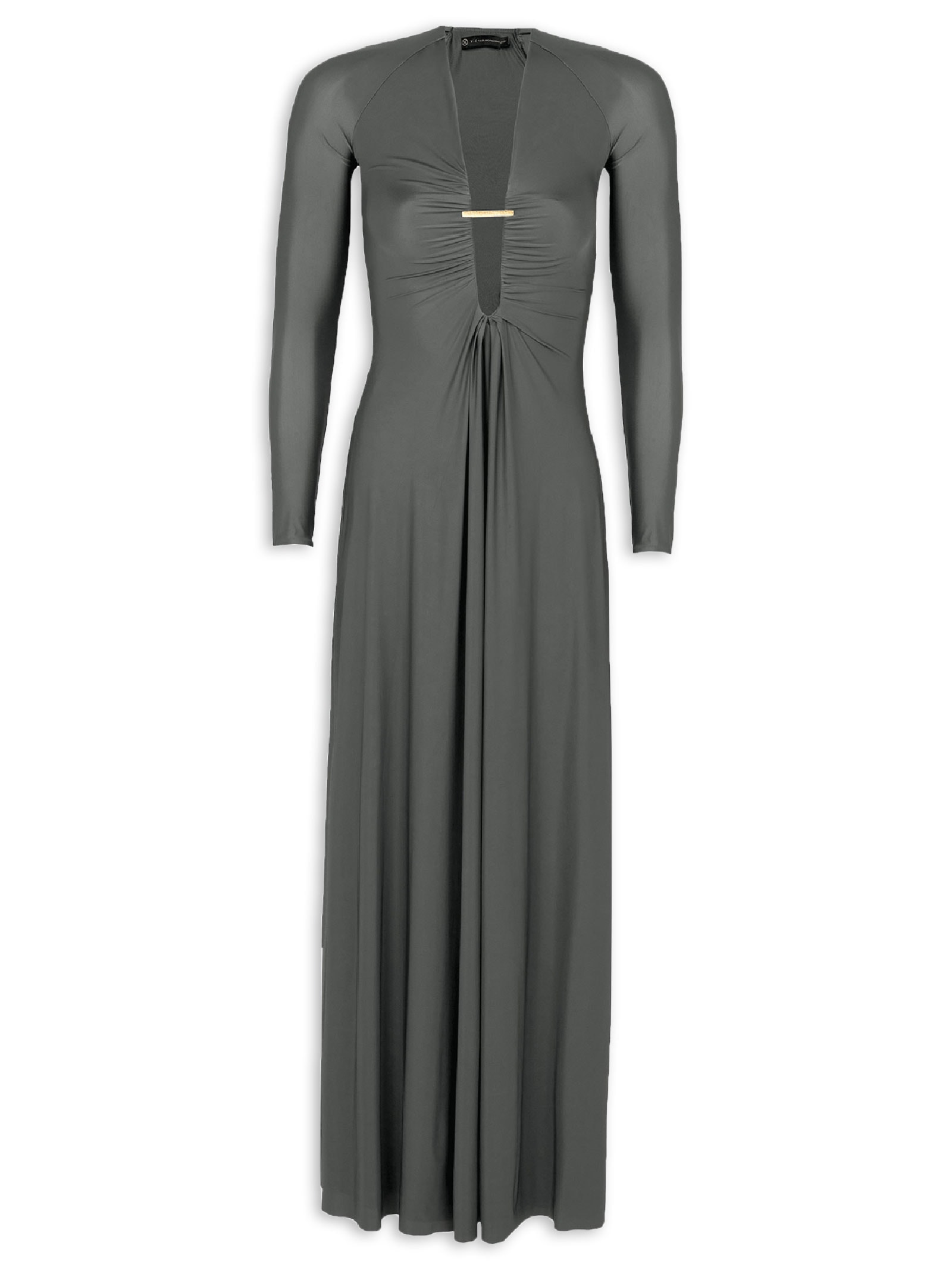 Vestido Longo Joanne Det Cinza Vix