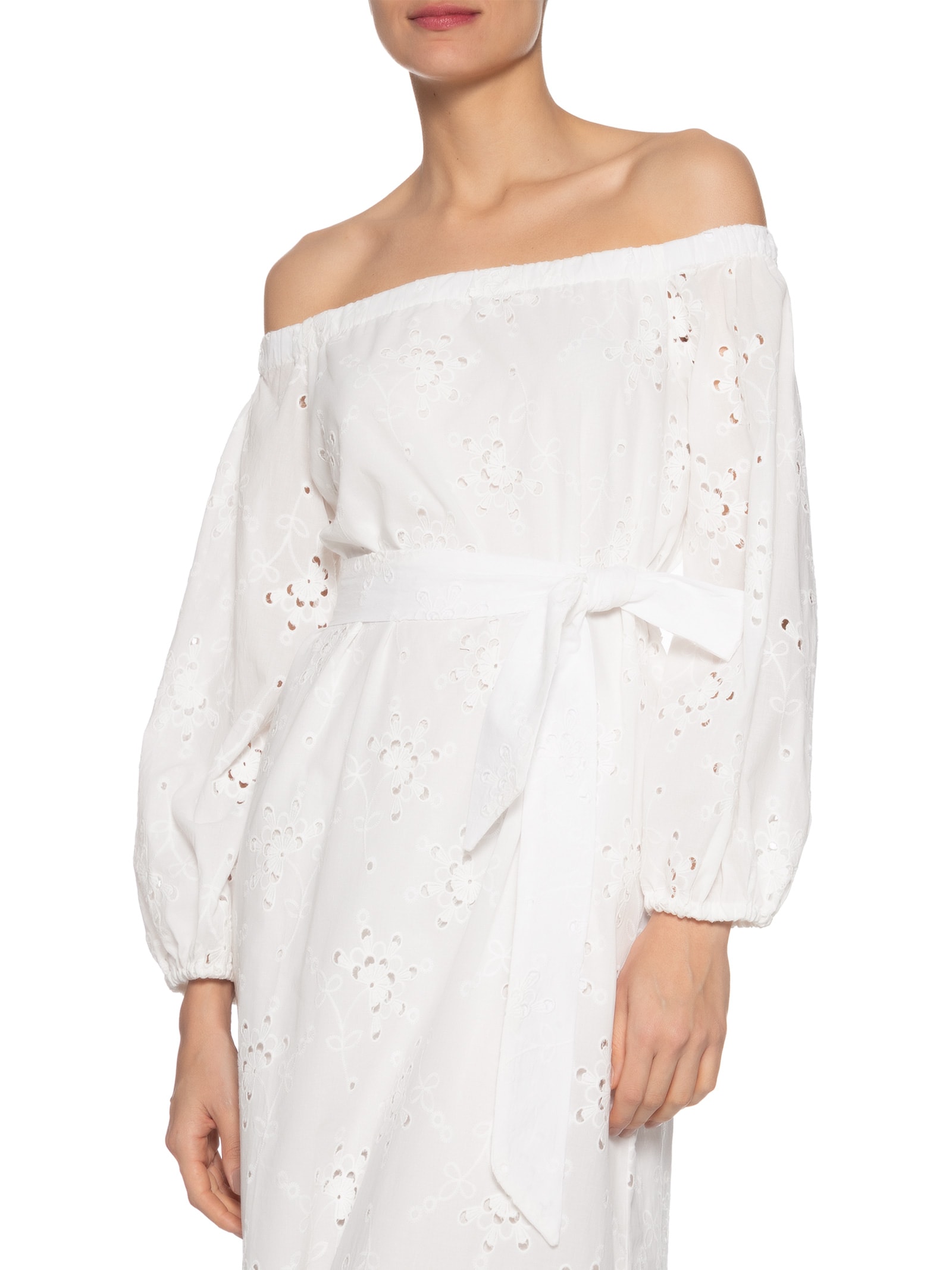 Vestido Longo Laise Branco Maria Filó