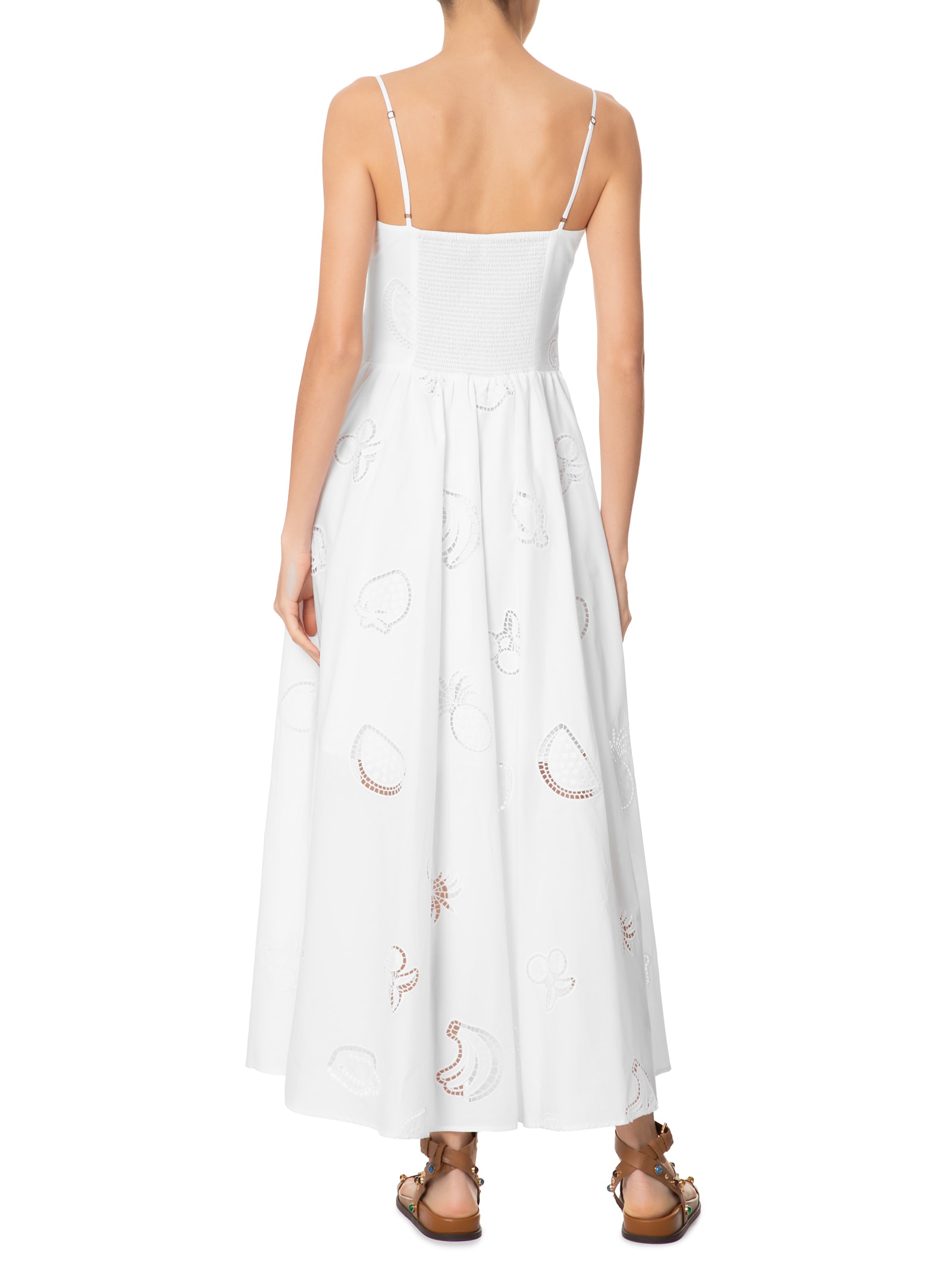 Vestido Longo Laise Buque Branco Farm