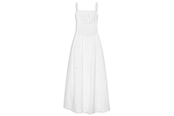 Vestido Longo Laise Buque - Branco