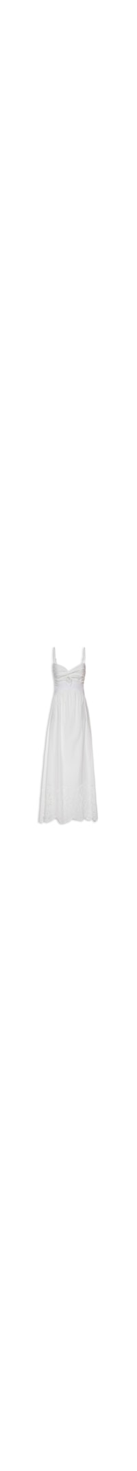 Vestido Longo Laise Busto Franzido - Off White
