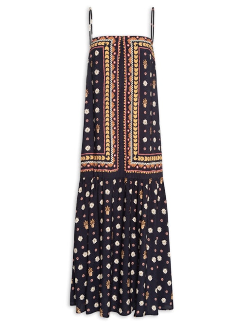 Vestido Longo Lenço Lili – Preto