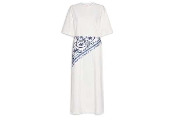 Vestido Longo Lenço Maravilha - Branco